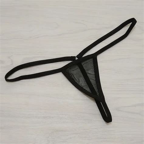 Women Micro Triangle Thongs See Through Transparent Hot Sexy G Strings Mini Bikini Tangas T Back