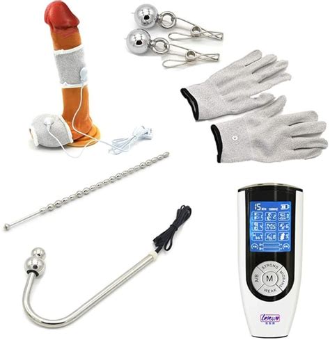 Amazon Luxury Electric Stimulation Set With Anal Hook Plug Dildo Urethral Dilators Cock