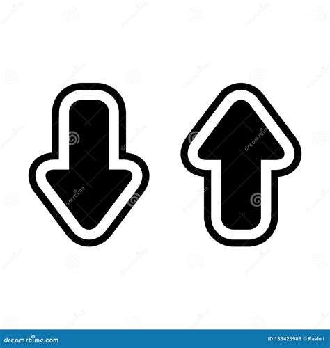 Seta Para Cima E Para Baixo - Ícone Da Seta Para Cima E Para Baixo - O Vetor Ilustração Stock ...