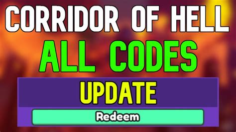 New Corridor Of Hell Codes Roblox Corridor Of Hell Codes January