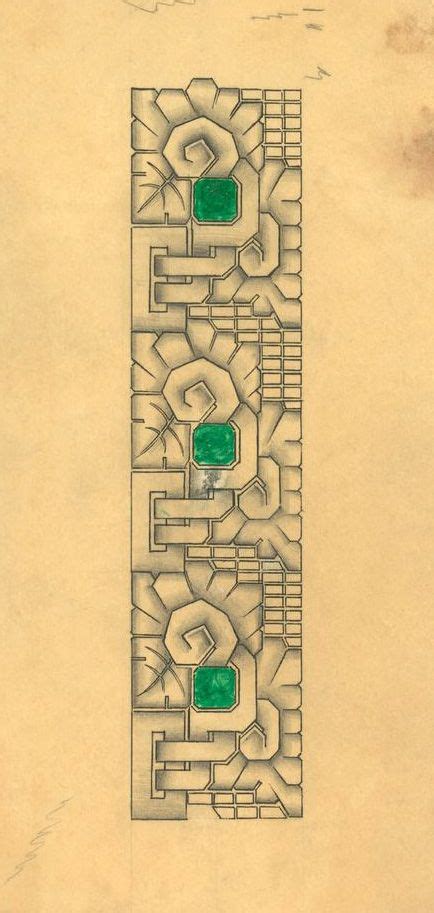 John Rubel Bracelet Art Déco Emeraudes Croquis Jewelry Drawing Jewellery Design