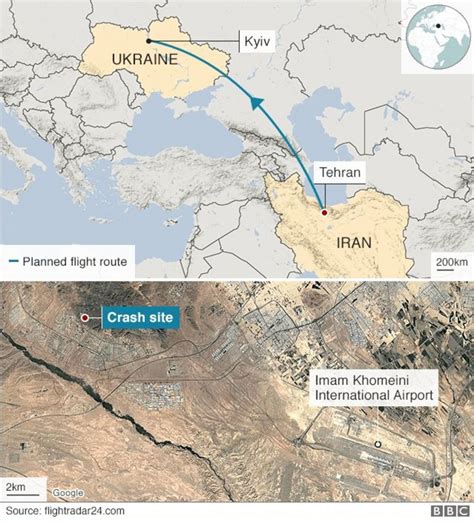 Iran Plane Crash Tehran Wont Give Boeing Or Us Black Boxes Bbc News