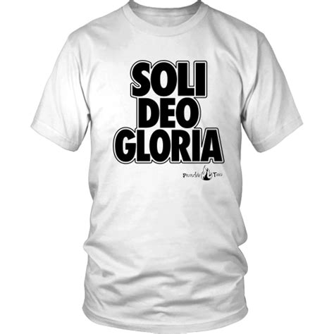 Soli Deo Gloria Christian T Shirt Mensunisex Black Paraclete Tees