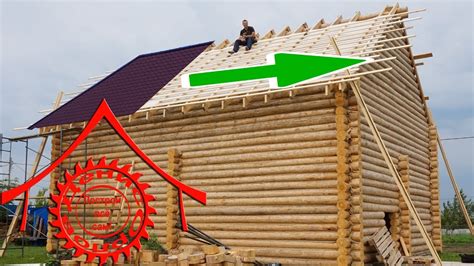 Двускатная крыша. Как сделать ровное из кривого - YouTube