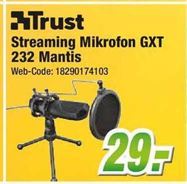 Trust Streaming Mikrofon Gxt 232 Mantis Angebot bei Expert Klein ...