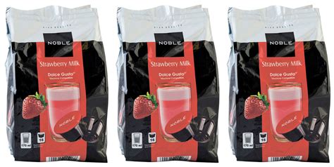 Капсулы комплект Noble Strawberry Milk (молочный порошковый коктейль в ...