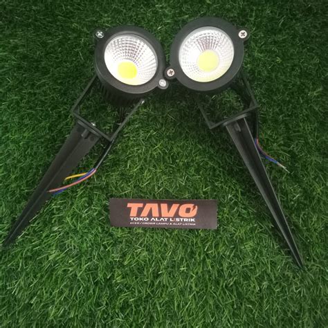 Jual Lampu LED Taman Halaman Teras Outdoor Sorot 5W Watt Tancap Spot