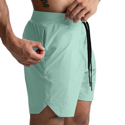 Men S Gym Workout Shorts Stretch Athletic Short Pants Bodybuilding