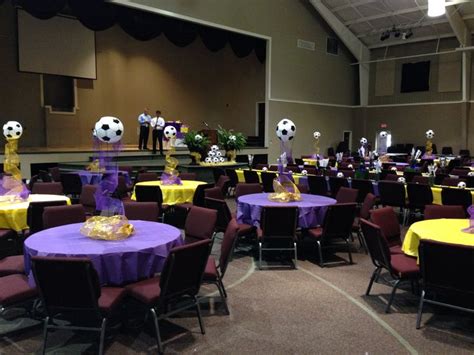 These Are Beautiful Centerpieces Made For Our Soccer Banquet They Are