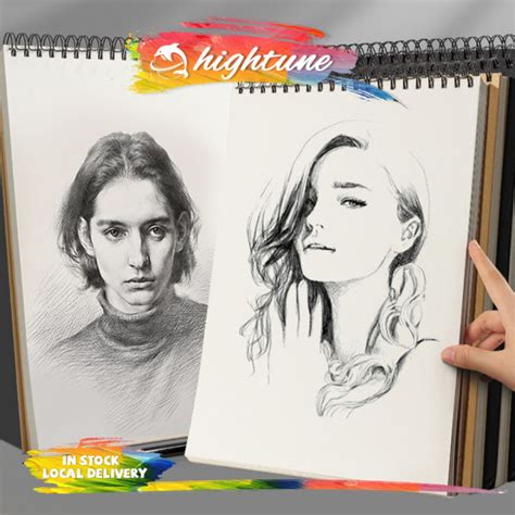 Hightune A4 A5 Sketchbook Professional Sketch Spiral Notebook Thick
