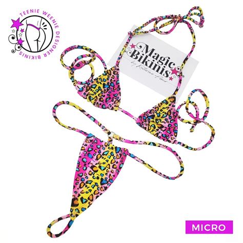 Mini Teenie Weenie Bikini No Rainbow Leopard Micro Magic Bikinis Custom Competition Suits