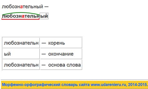 Ответы Mail: любознательный- разобрать по составу