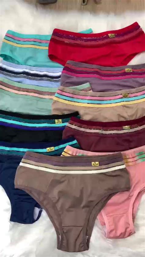 Kit 10 Tangas Calcinhas forro 100 algodão Tangão Vanessa microfibra Linha lingerie Premuim