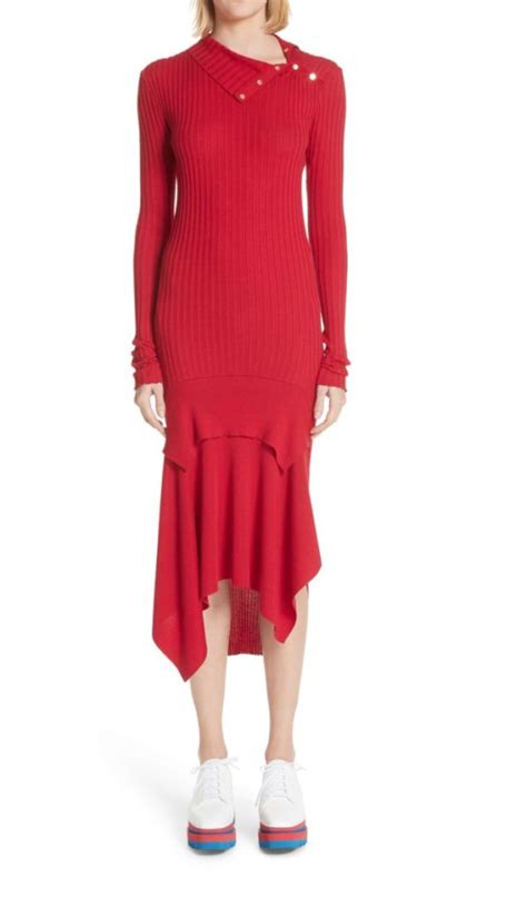 Abby Huntsmans Red Asymmetrical Dress Big Blonde Hair