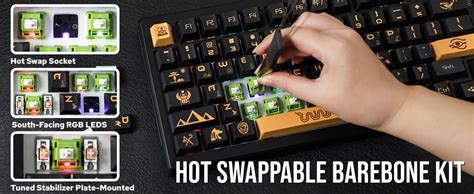 Epomaker Aura Mechanical Keyboard Kit Hot Swappable Custom Keyboard Kit Ghz Bluetooth