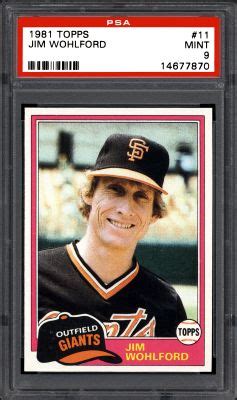 auction prices realized baseball cards  topps jim wohlford summary