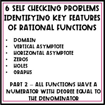 Graphs Of Rational Functions Bundle By KS Math And More TPT