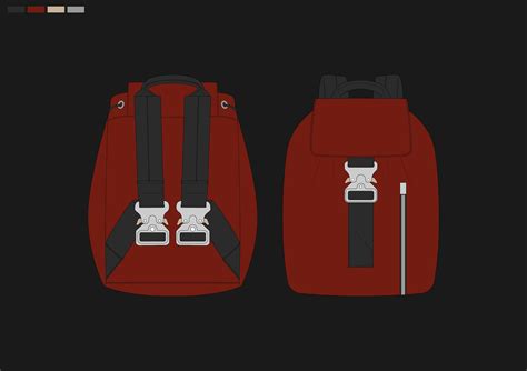 Backpack Template Bag Vector Template Clothing Mockups Streetwear