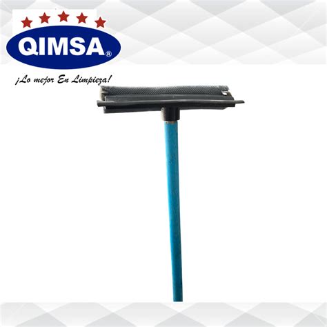 LIMPIA VIDRIOS CON ESPONJA 20 Cm Qimsa