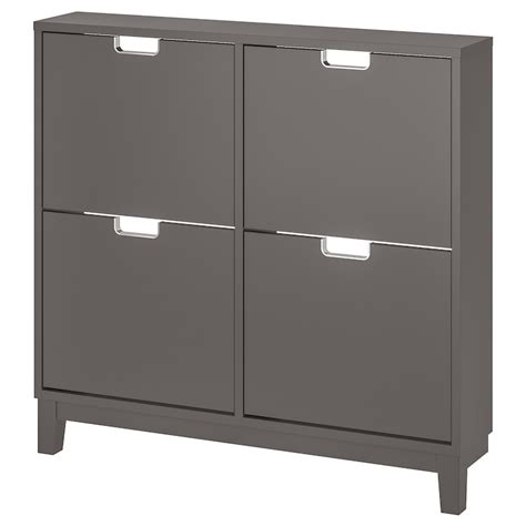 STÄLL Schuhschrank 4 Fächer, dunkelgrau, 96x17x90 cm - IKEA Deutschland