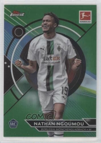 2022 Topps Finest Bundesliga Green Refractor 99 Nathan Ngoumou 115