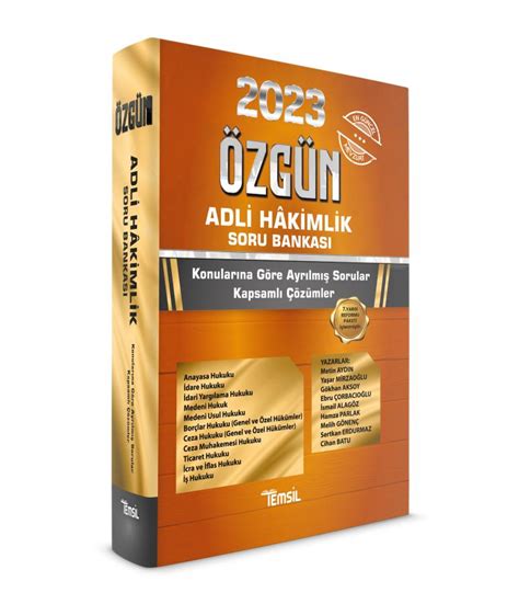 ÖZGÜN Adli Hakimlik Soru Bankası Sertkan Erdurmaz