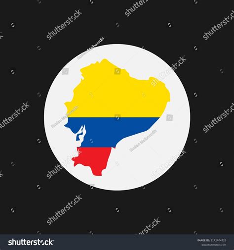 Republic Ecuador Map Silhouette Flag On Stock Vector (Royalty Free
