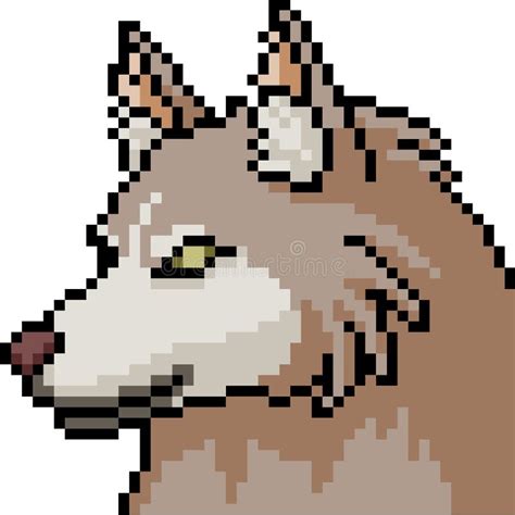 2D Pixel Art Wolf : Inspired by minecraft, pixel art, gaming stretched ...