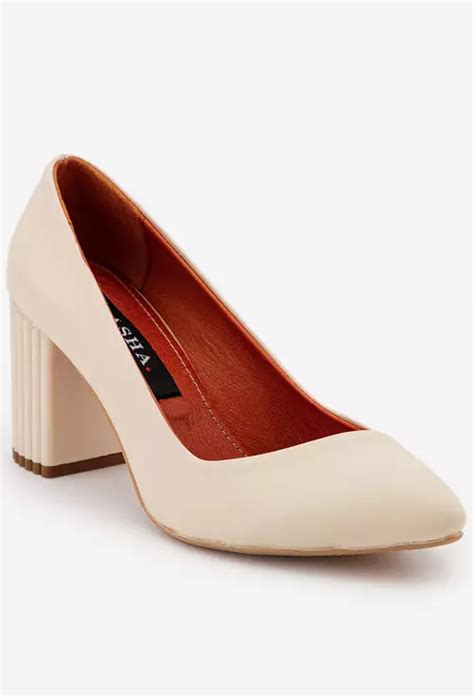 Pantofi Nude Din Piele Naturala Cu Toc Gros Dasha Ro