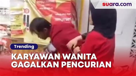 Aksi Viral Wanita Karyawan Minimarket Gagalkan Pencurian Di Tempatnya