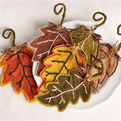 Assorted Felt Fall Leaves Wall Art Fall And Thanksgiving Holiday