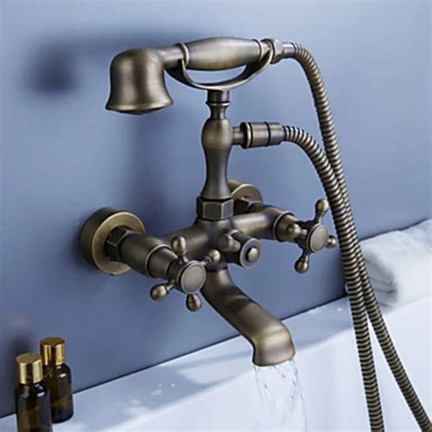 Buy Luxurious Antique Brass Bath And Shower Mixer Tap