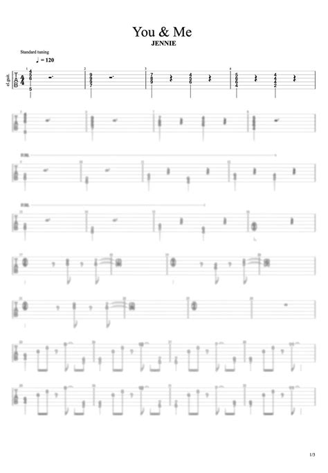 제니 Jennie You And Me Guitar Easy Ver Sheets By 변형석