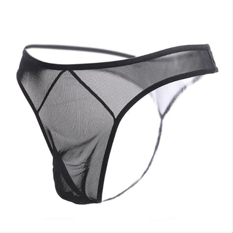 KHUFUZI Men 3 Colors Pack Ice Silky Brief Lingerie Breathable Briefs Sexy Underwear See Through