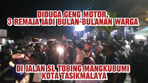 Diduga Geng Motor Remaja Jadi Bulan Bulanan Warga Di Jalan Sl Tobing