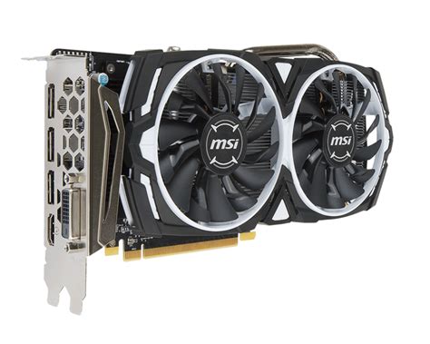 MSI Radeon RX 570 Armor 8G OC, 8 GB GDDR5, DVI, HDMI, 3x DP Grafikkarte ...