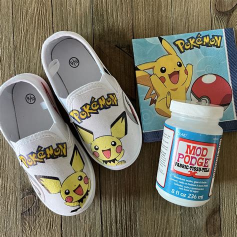 Diy Character Shoes With Napkins And Fabric Mod Podge Cathie Filians