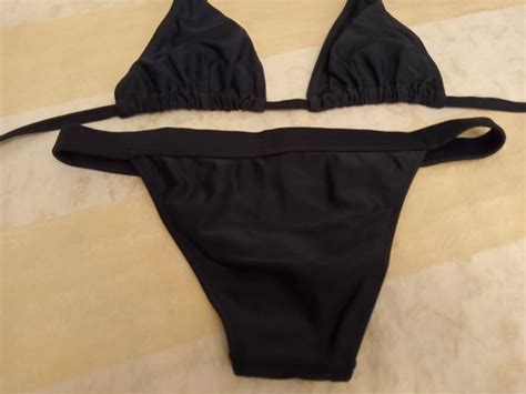 Rare Sexy Vix Bikini Vintage Black Designer Swimsuit Gem