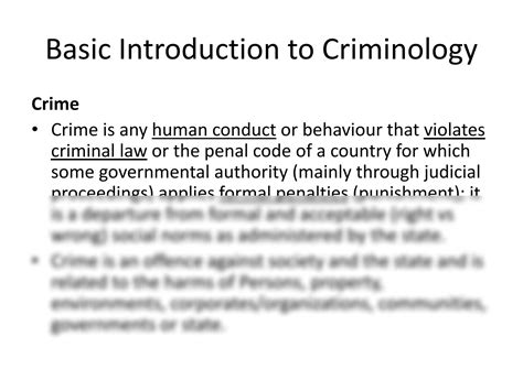 Solution Week 6 Concepts In Criminology Definitions Studypool