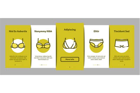 Lingerie Bras Panties Onboarding Elements Icons Set Vector By Pikepicture Thehungryjpeg