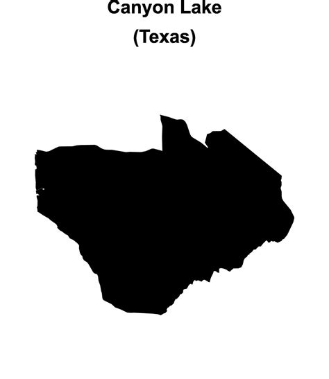Canyon Lake, Texas blank outline map 56076913 Vector Art at Vecteezy