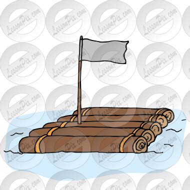 Raft Picture for Classroom / Therapy Use - Great Raft Clipart