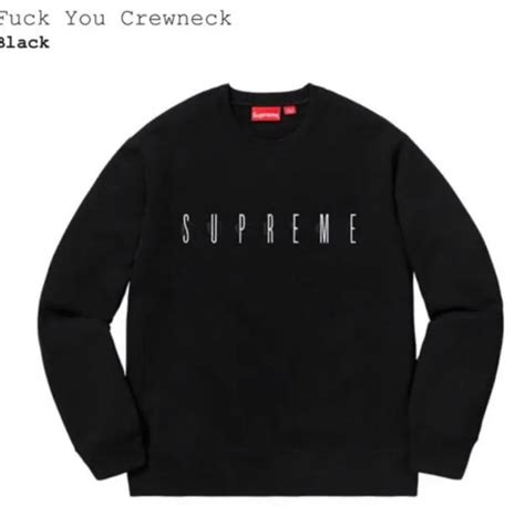 Yahoo S Supreme Aw Fuck You Crewneck Black
