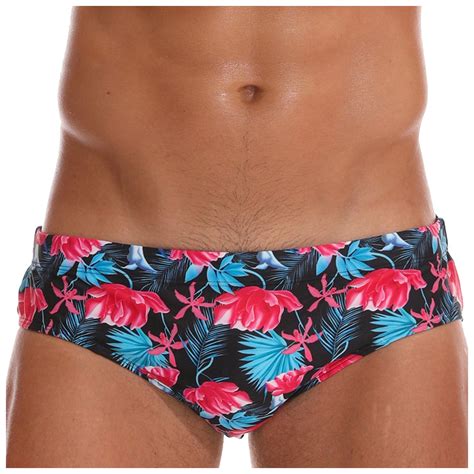 Hicidod Swim Briefs For Men Sexy Hot Print Bikini Swimwear Low Rise Swimsuit Lightweight Fashion