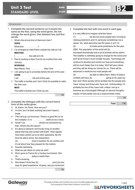 unit   exercise   worksheets