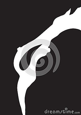 Abstract Woman Bust In Minimalist Style Naked Female Art Shadow Print Elegant Body