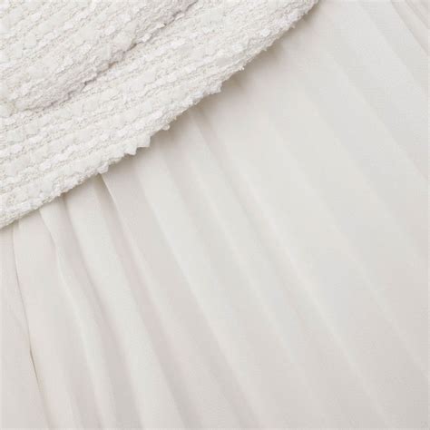 Self Portrait Boucle Pussy Bow Midi Dress PHIGO FINE LUXURY