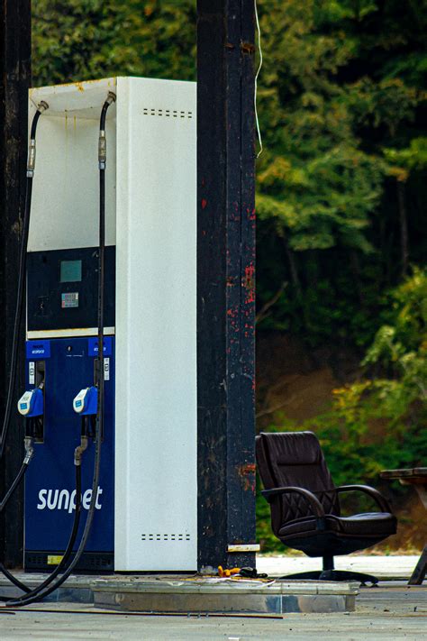 close  photo   gas pump  stock photo