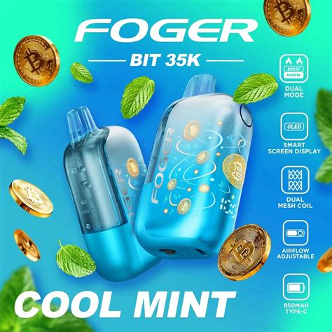 Cool Mint | Foger Bit 35k | Disposable – JellyPuffs