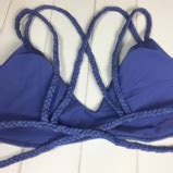 Purple Sexy Women Braid Edge Two Straps Bottom Hollow Two Piece Bikini